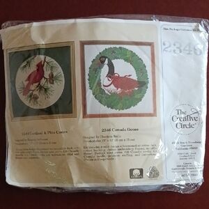 The Creative Circle Cardinal Goose Embroidery Art Kit Crafts Christmas Gift
